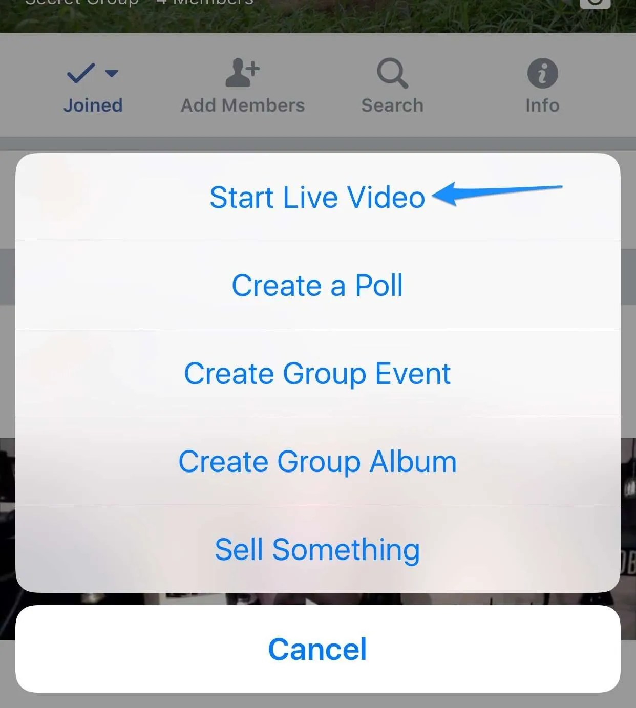 Facebook Live Video Groups Mobile