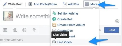 Facebook Live Video Groups Desktop